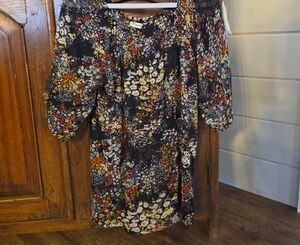 Pinky Multicolor Floral Long Sleeve Dress